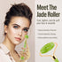 Jade Roller & Gua Sha Facial Tools, Natural Anti-Aging Jade Beauty Skin-Care Tool Face Roller to Rejuvenate Facial Skin Cooling, Slimming & Firmin...