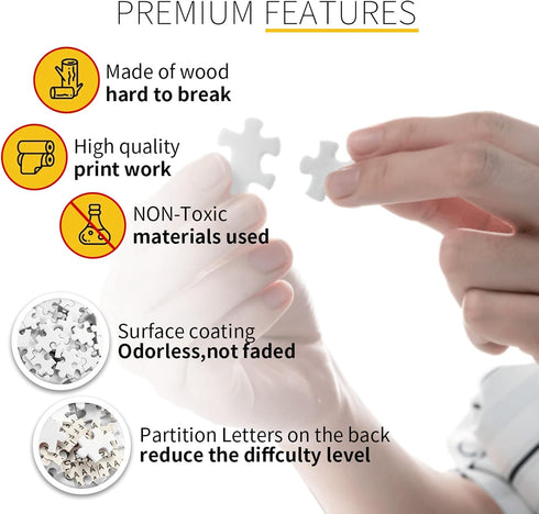 Black Bear Mountain Landscape Jigsaw Puzzles for Adults 300 Piece Puzzles for Adults and Children Wooden Educational Puzzles Gift Home Decoration...