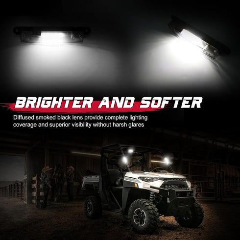 OFFROADTOWN UTV Interior Dome Light Universal Roll Bar Mount LED Light Utility Roll Cage Courtesy Overhead Light for UTV RZR Polaris ATV Can-Am Tr...