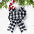 19.6 Yard 2.5 inch Wide Buffalo Plaid Ribbons Wired Edges, 2 Rolls Black and White Checkered Ribbon for Christmas Tree Gift Decorations...