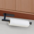 Paper Towel Holder Under Cabinet Wall Mount for Kitchen Towel, Self-Adhesive Bar, Rack, SUS304 Stainless Steel 13 inch (BlackA, 1)...