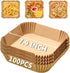 Air Fryer Disposable Paper Liners Square, 7.9 Inch Air Fryer Parchment Paper Liner 100 PCS, Non-Stick Air Fryer Paper Pads Oil Resistant, Food Gra...