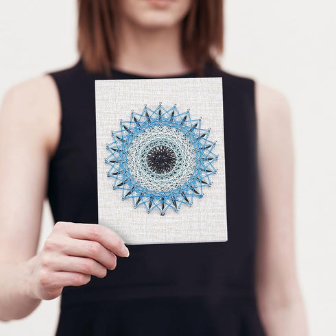 WEBEEDY DIY 3D String Art Kit for Adults Beginners, Evil Eye Craft Kit, Include All Necessary Accessories and Frame, Home Wall Decorations Unique ...