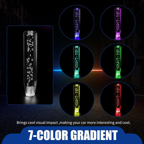 1 PC Car Personalized Gear Shift Head, LED Illuminated Crystal Bubble Shift Knob Wave Stick Head, 7.87" Cool Shift Head, Replacement Modification ...