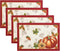 Elrene Home Fashions Swaying Leaves Bordered Fall Placemats, Seasonal Dining Table Mats, 13" W x 19" L, Set of 4...