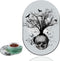Desktop Non-Slip Mouse Pad and Coaster Combination, Personality Mouse Pad Pattern, Suitable for Office and Home Mouse Pad, Black and White Skull H...