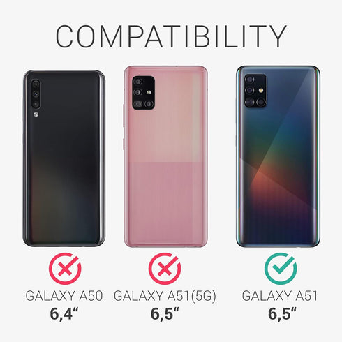 kwmobile Case Compatible with Samsung Galaxy A51 Case - Soft Slim Protective TPU Silicone Cover - Grape Purple...