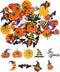 100 Pieces Halloween Wood Buttons Pumpkin Witch Spider Bat Owl Shaped Wooden Buttons 2 Holes Buttons for Sewing Knitting Scrapbooking DIY Hallowee...
