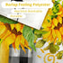 CROWNED BEAUTY Summer Garden Flag Mason Jar Sunflower 12x18 Inch Double Sided for Outside Welcome Burlap Small Seasonal Floral Yard Decoration CF8...