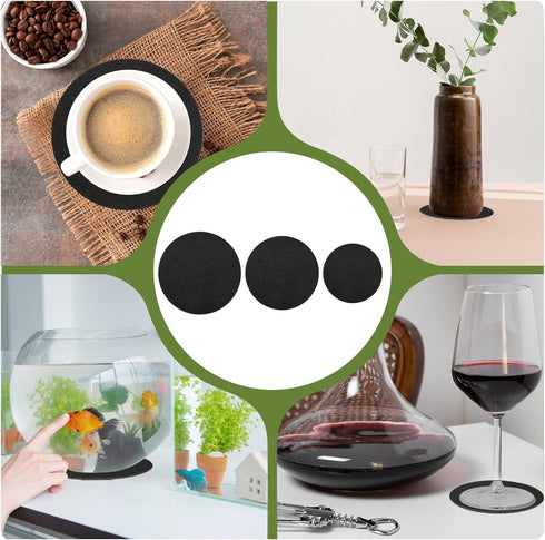 Plant Saucers for Indoors, 6PCS Round Felt Plant Mat Reversible Fabric Coaster Mat Absorbent Waterproof Plant Pot Saucers for Gardening, Indoor an...