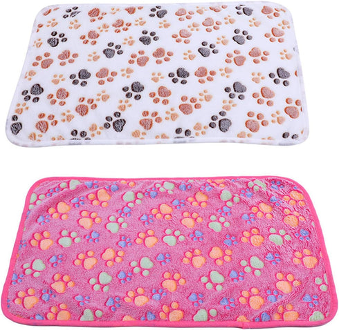 Pet Blanket for Cat & Dog Sleep Mat Bed Cover Soft Warm Blanket for Hamster Puppy and Other Animals (Small, Pink+White)...
