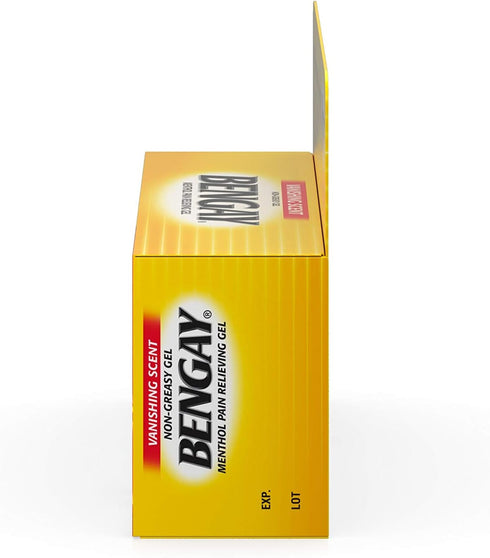 Vanishing Scent Bengay Pain Relief Gel, Non-Greasy Topical Pain Reliever with Cooling Menthol, 2 oz...