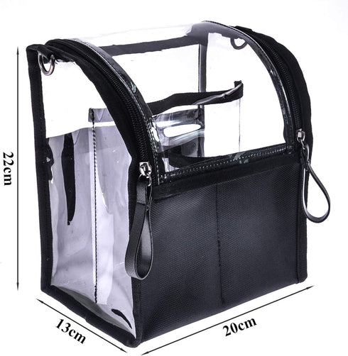 Trave Medium Makeup Brush Buddy Makeup Brush Holder Bag Cosmetic Kits Beauty Accessories Storage Organizer Bag with 4 Dividers & Shoulder Straps...