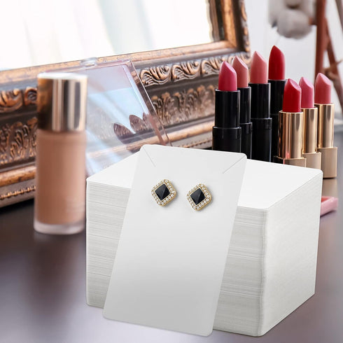 Coopay 120 Pieces Earring Necklace Display Cards Jewelry Holder Cards with 200 Earring Backs and 120 Self-Sealing Bags for Ear Pendants Necklaces ...