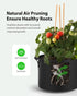 5-Pack Grow Bags 5 Gallon Thickened Plant Grow Bags Multi-Purpose Nonwoven Fabric Pots with Durable Handles, Outdoor Garden Plant Pots for Fruits ...