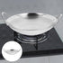 BESTonZON Stainless Steel Griddle Camping Wok Stainless Steel Everyday Pan Stainless Steel Wok Pan Korean Pan Carbon Steel Pan Reheating Pot Mini ...