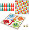 2 in 1 Snakes and Ladders, Ludo Game Set, 12 x 12 Inch Ludo Board Game 2-4 Players Family Dice Games Set Classic Double Sided Game Board for Adult...