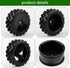 4pcs 1/10 On-Road Wheels and Tires 12mm Hex Black Hard Dish Wheel and Rally Block Tyre for Street Racing Car Kyosho Tamiya Traxxas HPI etc, with L...