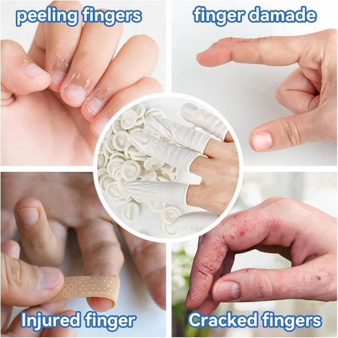 280PCS Small Finger Cots - Disposable Finger Gloves Finger Protector Rubber Fingers Cover Finger Shields Finger Sleeves for Beauty Nail Art Tattoo...