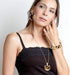 ARATLENCH Leopard Earrings Necklace Bracelet for Women Acrylic Circle Hoop Dangle Earring Long Disc Pendant Necklace Open Cuff Bangle Resin Cheeta...