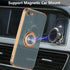 EYZUTAK Electroplated Magnetic Ring Case, 360 Rotation, Metal Finger Ring Holder, Soft Silicone Cover for iPhone SE(5G) 2022, iPhone 7/8/SE 2020 -...