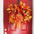 Iceyyyy Extra Large Fall Wreath Gift Bow -18.8x10.6inch Orange Buffalo Plaid Check Wreath Bow Swag Bow Thanksgiving Wreath Pre-Tied Bow For Fall, ...