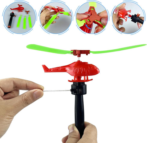 10PCS Flying Helicopters Planes 360°Rotating Airplanes Helicopter Airplane for Boys Girls Goodie Bag Stuffers Classroom Prizes Bulk Party Favors...