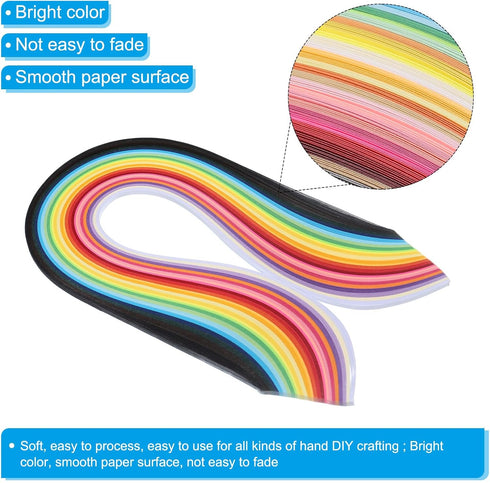 PATIKIL 260pcs Quilling Strips Paper 1/8"(3mm) 39cm Origami Paper Quilling Strip for Art DIY Hand Craft Christmas...