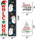 Christmas Welcome Stencils for Painting on Wood,Let It Snow Stencil for Porch Sign Merry Christmas Believe Snowman Drawing Templates for Shirts Pi...