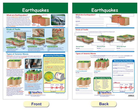 NewPath Learning Dynamic Earth Bulletin Board Charts, Set/3 - Laminated, Double-Sided, Full-Color, 12" x 18" (94-8002)...
