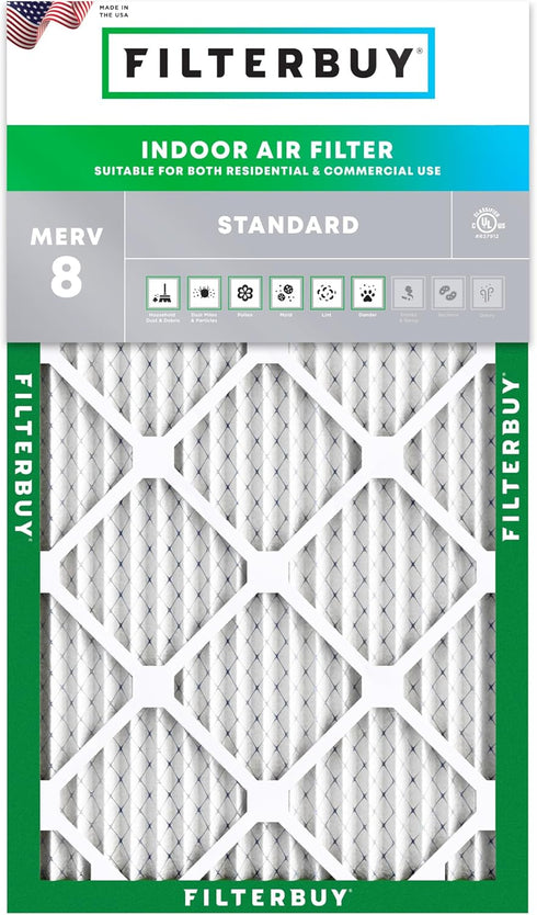 Filterbuy 14x24x1 Air Filter MERV 8 Dust Defense (1-Pack), Pleated HVAC AC Furnace Air Filters Replacement (Actual Size: 13.38 x 23.38 x 0.75 Inch...