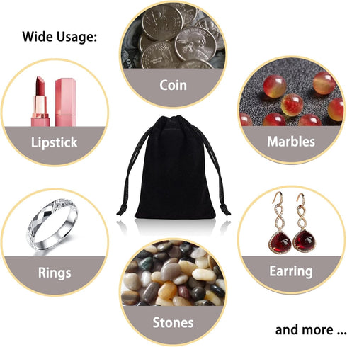 DTOL Velvet Cloth Jewelry Bags, Small Gift Pouches Drawstring Bags for Party, Travel Portable, Christmas, Festival, Makeup Favor Organizer Storage...