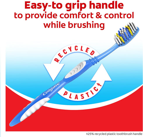Colgate Extra Clean Toothbrush, Soft Toothbrush for Adults, 6 Count (Pack of 1)...