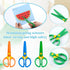 Kids Safety Scissors, Toddler Plastic Training Scissors, Children Preschool Craft Scissors?3 Pack?with 60 Colorful Paper Cutting...