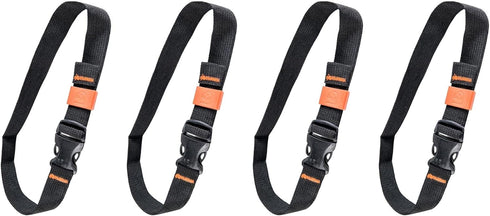 GEAR AID Utility Straps with Side-Release Buckle, Secure and Compress Camping, Biking, Hunting, Boating Gear, Multiple Sizes...