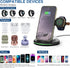 3 in 1 Charger for Fitbit Sense/Sense 2/Fitbit Versa 3/Versa 4,Wireless Charging Station Compatible for iPhone 13/14 Pro Max/12/11/8, for Samsung ...