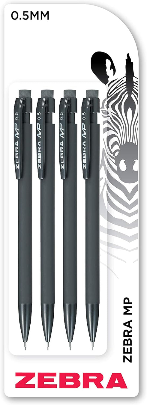 Zebra Pen MP Mechanical Pencil, 0.5mm, Pack of 4...