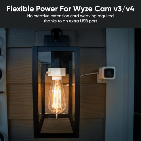 Wyze Lamp Socket Power Adapter for Wyze Cam v3/v4 (Camera Sold Separately)...
