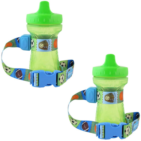 SippyPal Sippy Cup Holder Strap Leash Tether (Sports 2-Pack)...