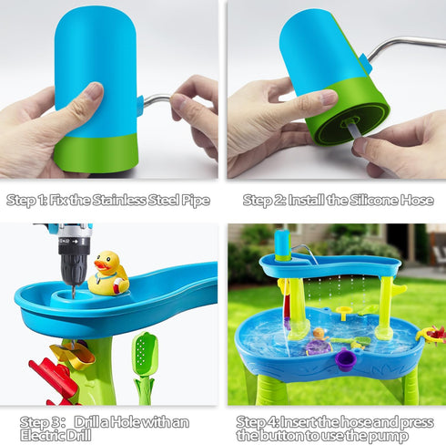Ultimate Water Table Pump: 3 Hours of Non-Stop Fun for Kids Battery Powered Water Pump for Water Table Perfect Water Table toys/Accessories for Ki...