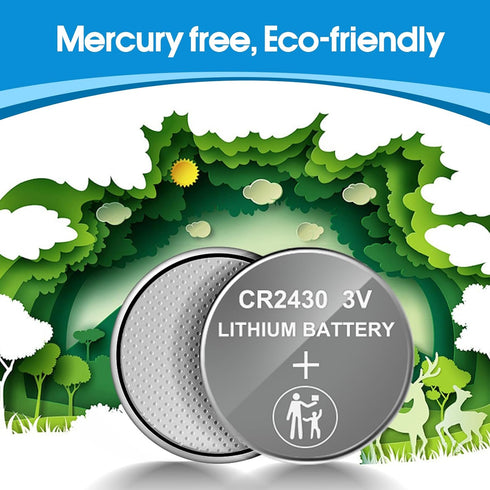 CR2430 Battery, 3V Lithium Coin Battery 20 Count Pack, CR 2430 3 Volt Button Cell Battery Replacement for Remote Controls, Car Key Fobs, Watches, ...