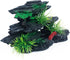J-star Medium Fish Tank Decorations, Aquarium Decor Rock Mountain View, Landscape Ornament Rock Resin Decoration...