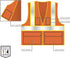 Ergodyne - 26187 GloWear 8235ZX ANSI Two-Tone High Visibility Orange Safety Vest with X-Back, 2XL/3XL...
