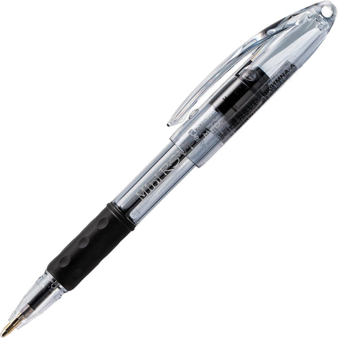 Pentel BK91MNA-A Pentel Mini R.S.V.P. Stick Ballpoint Pen, Translucent Brl, Black Ink, Med Pt, Pack of 12...