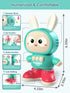 Crawling Rabbit Baby Toy Gifts, Infant Tummy Time Toys, Cute Dancing Walking Moving Babies Sensory Induction Rabbit with Light Up Music for 0-6 6-...