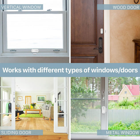 Fosmon Wireless Door Alarms for Home Security with Remote, 130dB Door and Window Alarms Sensors, (Battery-Powered), Kids Safety, Dementia Patients...