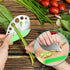 Herb Stripper 9 Holes, Pack of 2, Stainless Steel Herb Cutter with Safety Cover for Kale, Chard, Collard Greens, Thyme, Basil, Rosemary, Kitchen H...