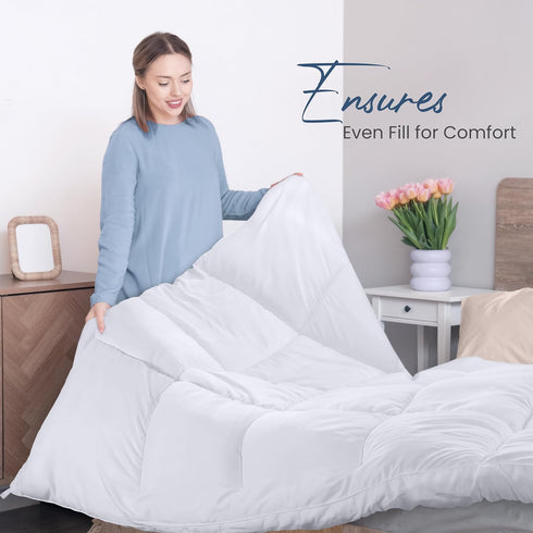 Utopia Bedding Down Alternative Comforter (Twin, White) - All Season Comforter - Plush Siliconized Fiberfill Duvet Insert - Box Stitched...