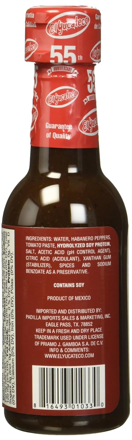 El Yucateco Black Marisquera Hot Sauce, 5 oz, Gluten Free, Sugar Free, 6 Pack...