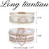 Long tiantian Boho Leather Wrap Bracelets for Women Cute Stackable Heart Summer Bracelets for Women Trendy 2024 Stuff Gifts...